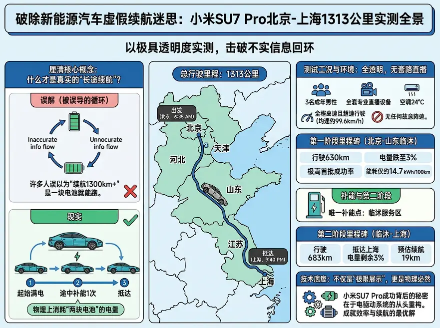 1313公里仅充一次电：小米“自证之战”过后，国产三电的技术边界在哪里？