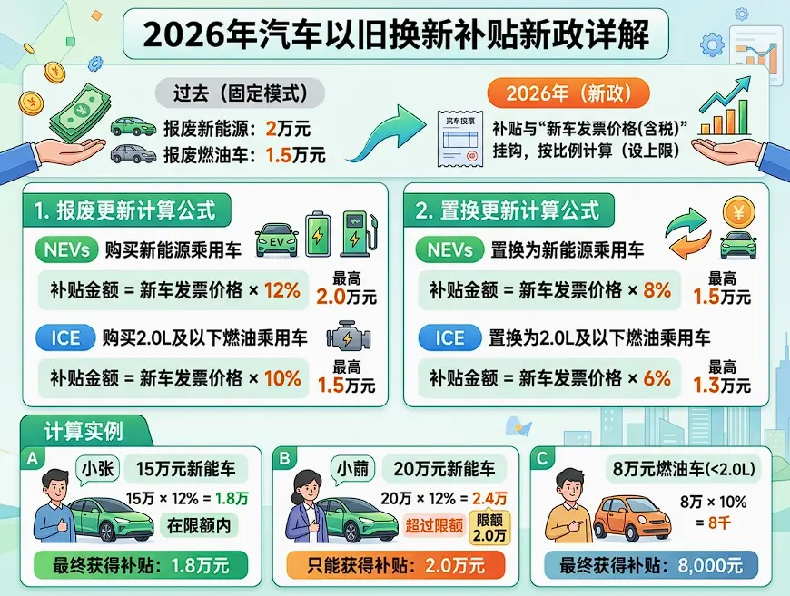 2026年汽车以旧换新补贴实施细则解读